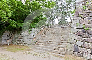 Stone walls of Yoshida Castle, Aichi Prefecture, Japan