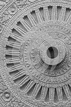Stone Wheel of Dharma in Wat Phra Si Mahathat