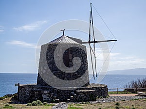 Stone windmill of Corvo photo