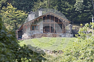 Stone and wood cottage