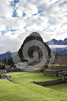 Stone Works Machu Picchu Peru And Peak Huayna Picchu