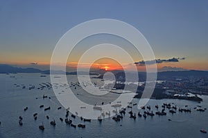 Stonecutters Bridge connects Stonecutters Island with Container Terminal 2 July 2012