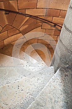 Stoned circular stair of castle