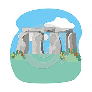 Stonehenge england landmark design vector illustration