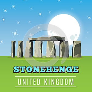 Stonehenge icon on white background. Vector illustration