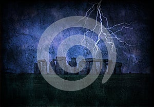 Stonehenge Lighting Storm