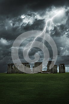 Stonehenge lightning storm