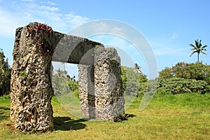 the stonehenge on the pacific islands in tonga