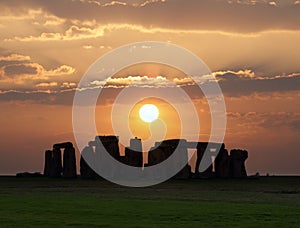 Stonehenge, a prehistoric monument in England. UNESCO World Heritage Site.