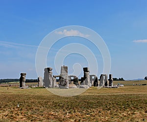 Stonehenge, a prehistoric monument on Salisbury Plain in Wiltshire, England