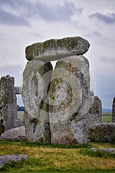 Stonehenge prehistoric monument on Salisbury Plain in Wiltshire, England, United Kingdom, September 13, 2021. A ring circle of hen