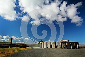 Stonehenge Replica and Clouds photo