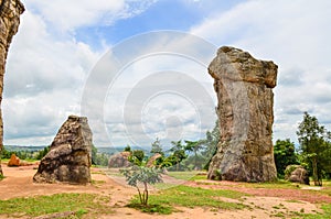 Stonehenge of Thailand Mor Hin khao, The ancient strange stone.