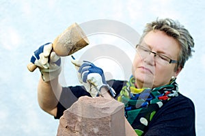 Stonemason in the garden