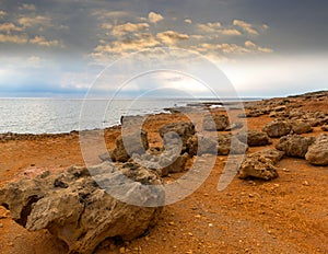 Stones on Akamas Lara Beach in Cyprus