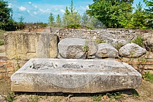 Stones. Archaeological Park of Dion, Greece