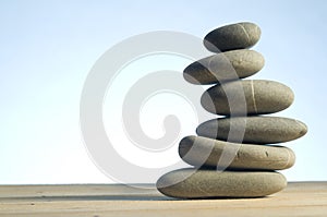 Stones in balanced pile