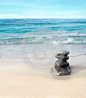 Piedras sobre el Playa 