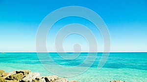 Stones on beach in Vada, Italy