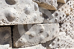 Stones briks texture background closeup.