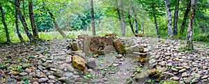 The stones of the broken ancient dolmen