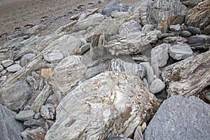 Stones on Carro Beach; Galicia photo