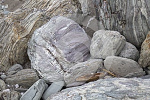 Stones on Carro Beach; Galicia photo