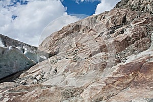 Stones eroded by glacier