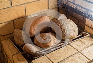 Stones in finnish sauna