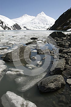 Stones and Glacial Ice, Alaska