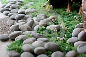 Stones on Grass