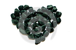Stones heart on white background