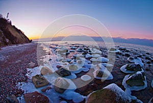 Stones in ice 