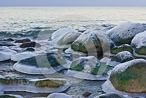 Stones in ice 