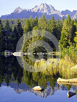 Stones and Lake in The High Tatras