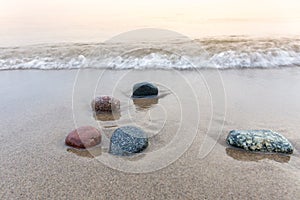 Stones on a Lake Huron Beach - Grand Bend, Ontario