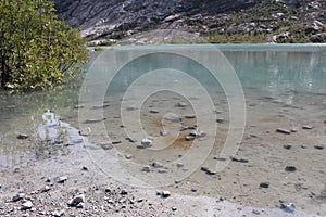 Stones into limpid water. photo