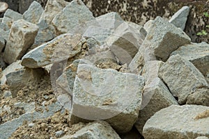 Stones lying on a construcion site