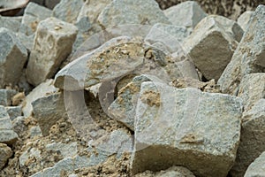 Stones lying on a construcion site