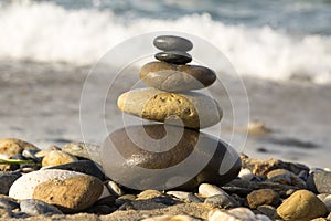 Stones and pebbles stack, harmony and balance