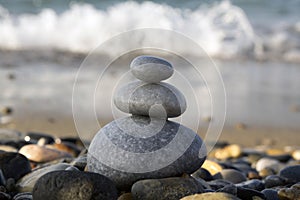 Stones and pebbles stack, harmony and balance