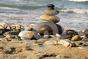 Stones and pebbles stack, harmony and balance