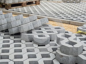 Stones in road construction image