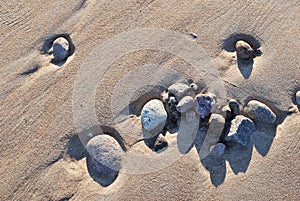 Stones on the sand