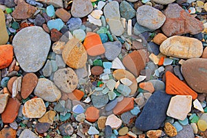 Stones and sand