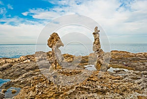 Stones on seacoast