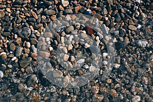 Stones on the seashore. Background