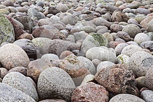 the stones on the seashore