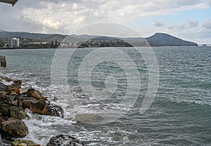 stones on the shore of the Mediterranean sea in winter on the island of Cyprus 7