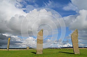 Standing Stones of Stenness, Neolithic megaliths in the island of Mainland Orkney, Scotland photo